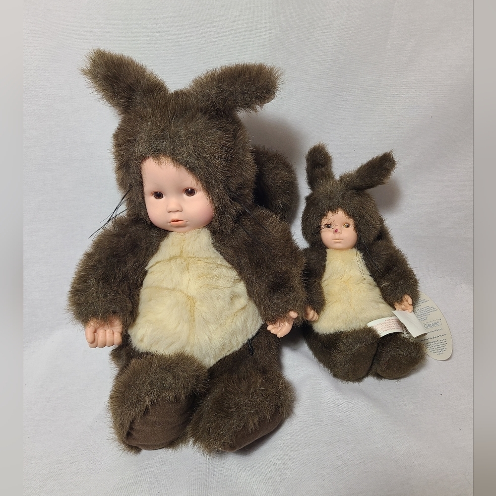 ANNE GEDDES squirrel and baby squirrel bundle 1998 vintage